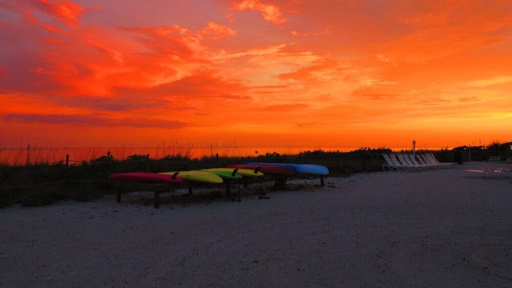 Sunset on the Beach at Sanibel Island