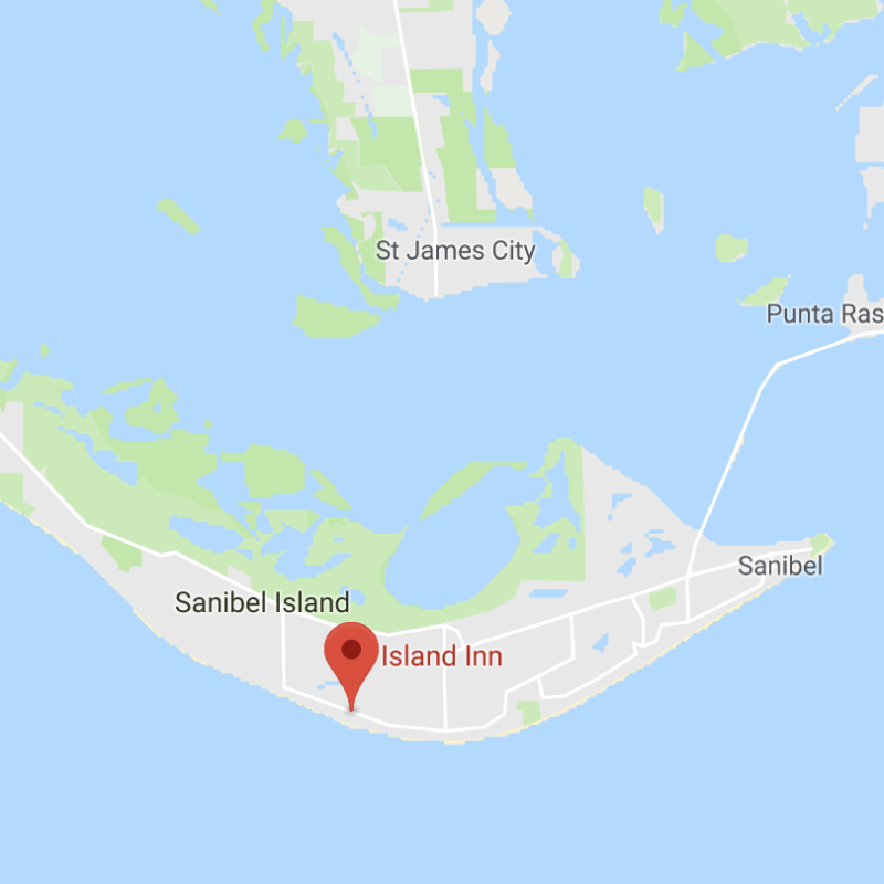 Island Inn Location on Sanibel Map